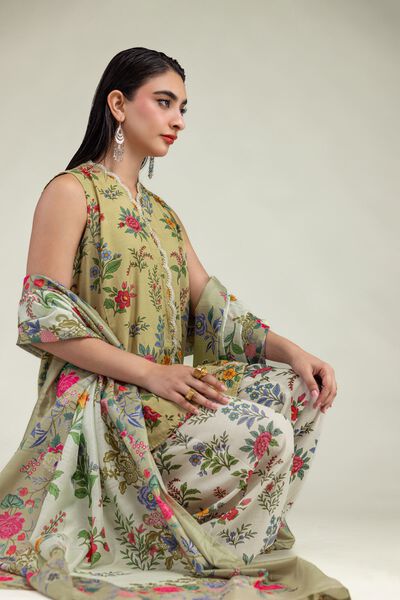Embroidered | Mesuri | Floral Beige Dupatta | USD 10.50
