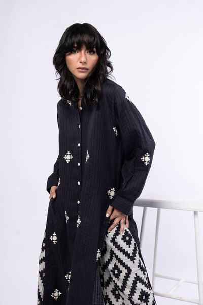 Embroidered | Double Layer Striped | Kurta | USD 20.00