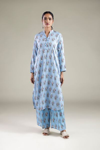 Embroidered | Viscose | Relaxed Paisley Pants | USD 15.00