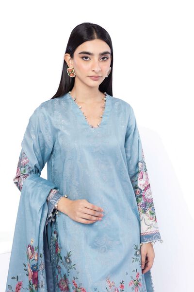 Printed | Jacquard | Fabrics 3 Piece | USD 45.00