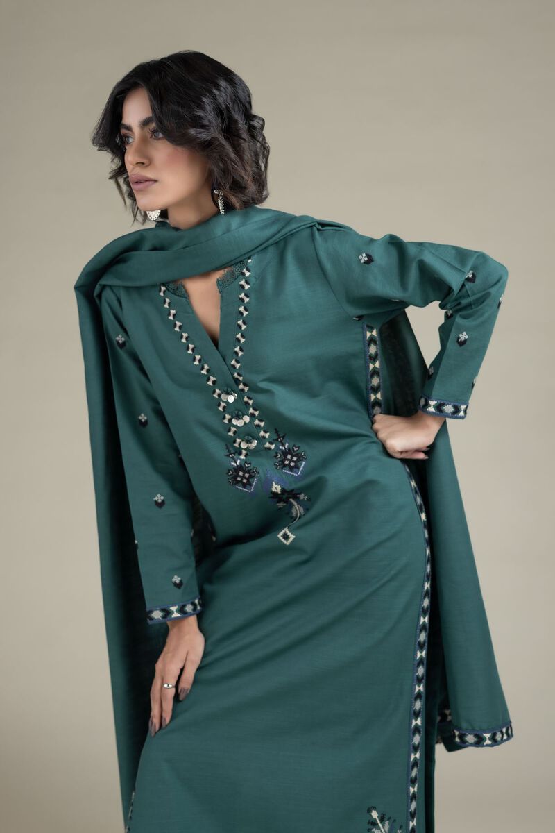 Embroidered | Textured Cotton | Dupatta | null