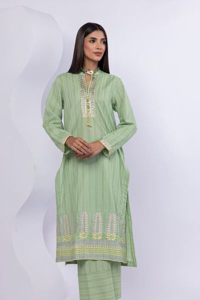 Embroidered | Lurex Stripes | Kurta | USD 40.00