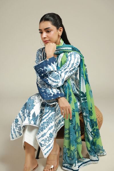 Embroidered | Satin | Fabrics 3 Piece | USD 55.00