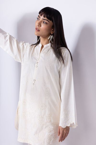 Embroidered | Crosshatch Poplin | Kurta | USD 24.50