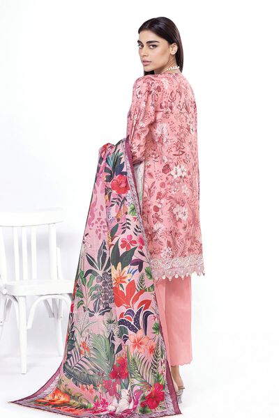 Embroidered | Cotton Satin | Fabrics 3 Piece | USD 30.00