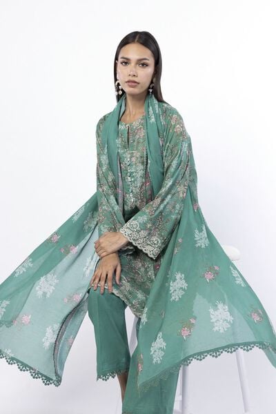 Embroidered | Lawn | Fabrics 3 Piece | USD 45.00