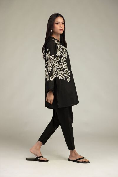 Embroidered | Cotton Dobby | Black Cotton Shalwar | USD 25.00