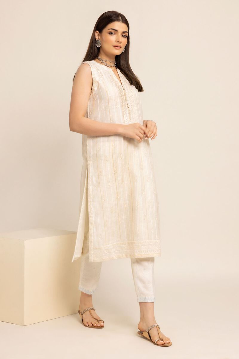 Embroidered | Zari Organza Net | Kurta | null