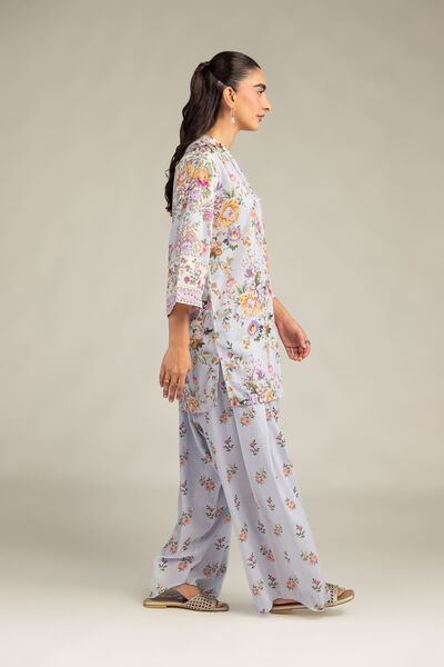 Printed | Raw Silk | Floral Silk Pants | USD 35.00
