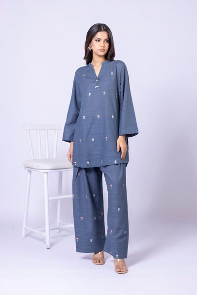 Embroidered | Textured Cotton | Pants | USD 20.00