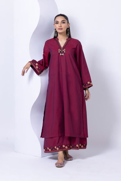 Embroidered | Chambray | Kurta | USD 30.00