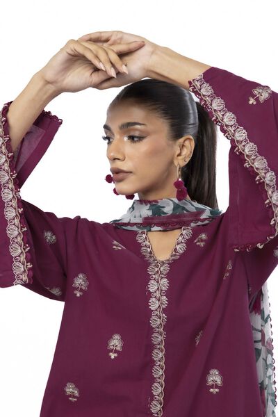 Embroidered | Cambric | Fabrics 3 Piece | USD 50.00