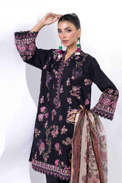 Embroidered | Dull Raw Silk | Fabrics 3 Piece | USD 90.00