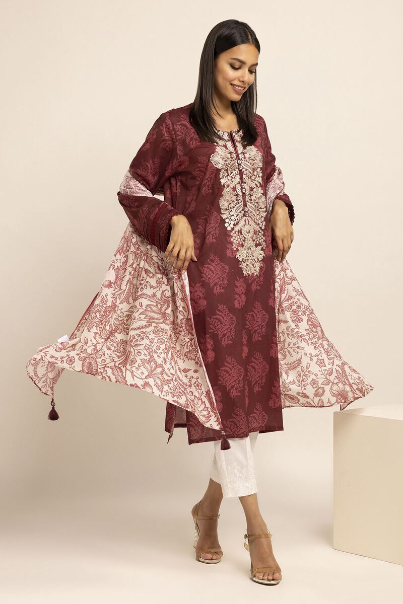 Cambric | Embroidered | Fabrics 2 Piece | Top Dupatta | null