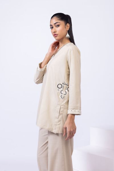 Embroidered | Crosshatch Poplin | Kurta | USD 15.00