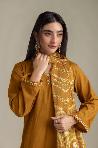 Embroidered | Lawn | Lawn Mustard Dupatta | USD 30.00
