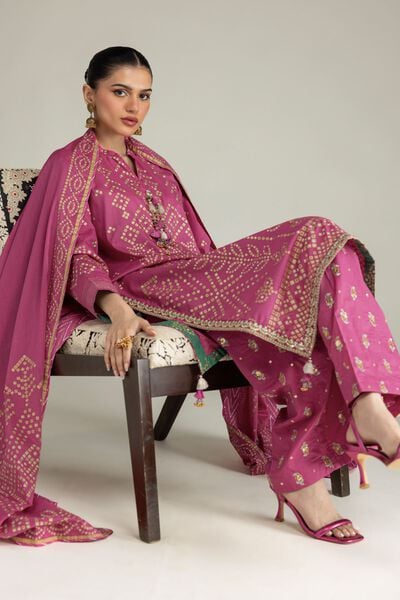 Embroidered | Cambric | Cambric 3-Piece Co-ord | USD 77.50