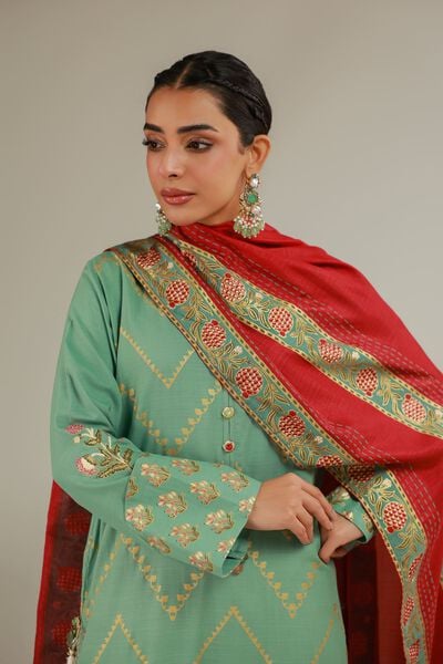 Raw Silk | 3 Piece Co-ord Set | USD 57.50