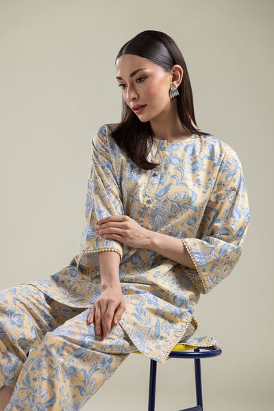 Printed | Cotton Viscose | Floral Cotton Kurta | USD 17.50