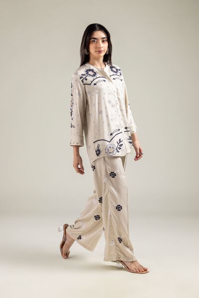 Embroidered | Viscose Crepe | Trousers | USD 9.00