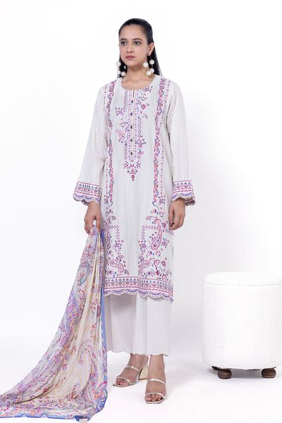 Embroidered | Cambric | Fabrics 3 Piece | USD 35.00