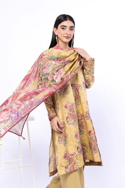 Printed | Jacquard | Fabrics 3 Piece | USD 45.00