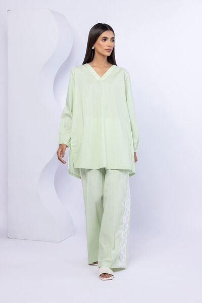 Embroidered | Crosshatch Poplin | Pants | USD 25.00