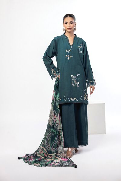 Embroidered | Crosshatch | Fabrics 3 Piece | USD 50.00