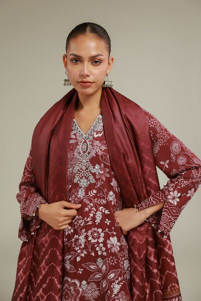 Embroidered | Polyester Silk | Geometric All-Season Dupatta | USD 17.50