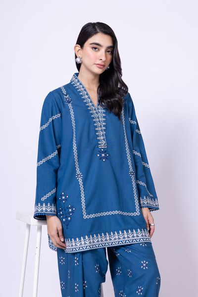 Embroidered | Dull Raw Silk | Kurta | USD 35.00