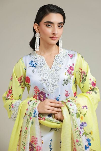 Printed | Satin | Fabrics 3 Piece | USD 55.00