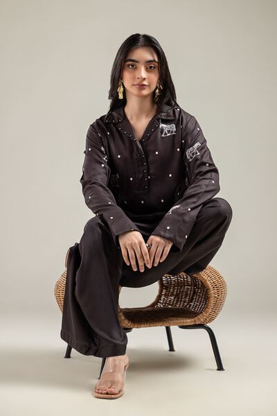 Embroidered | Viscose Crepe | Blouse | USD 20.00