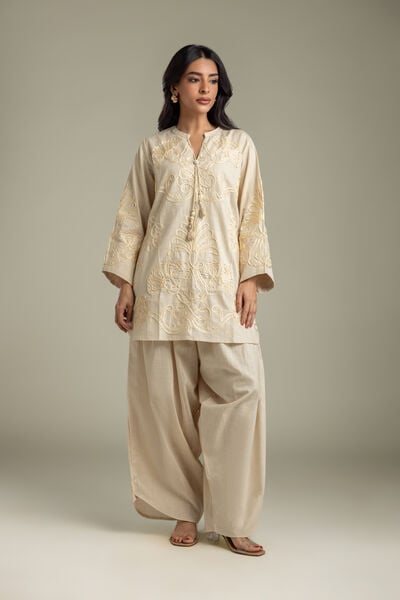 Embroidered | Heavy Textured Cotton | Pants | USD 30.00
