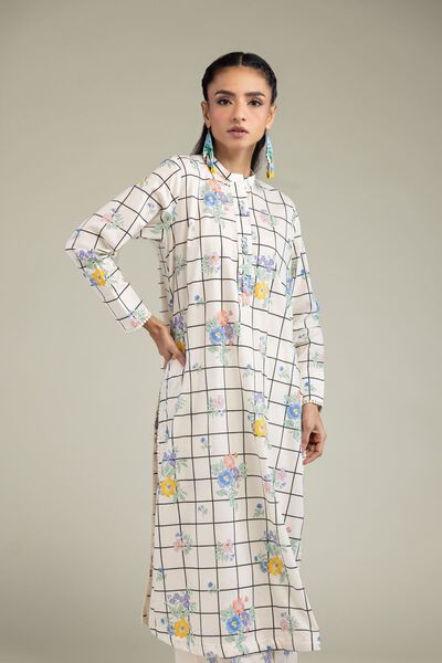 Printed | Cambric | Cambric Floral Kurta | USD 30.00