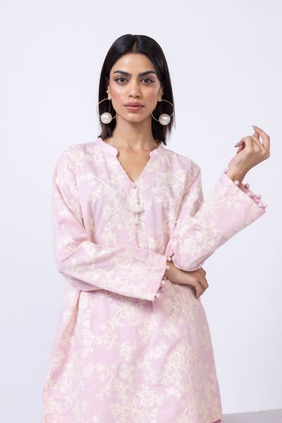 Embroidered | Crosshatch Poplin | Kurta | USD 13.50