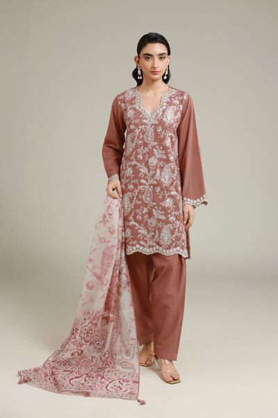 Embroidered | Cambric | Fabrics 3 Piece | USD 36.00