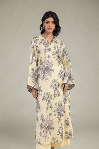 Embroidered | Cambric | Long Floral Kurta | USD 35.00