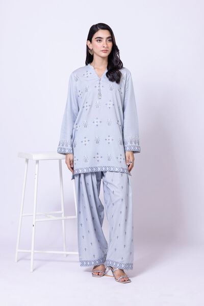 Embroidered | Dull Raw Silk | Pants | USD 20.00