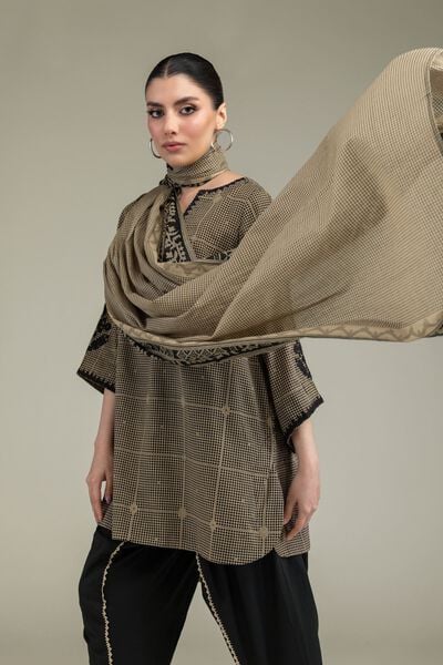 Embroidered | Lawn | Beige Lawn Dupatta | USD 30.00