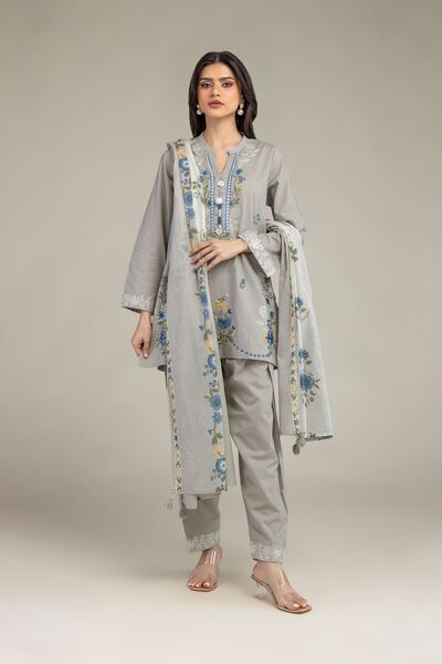Embroidered | Cotton Dobby | Floral Cotton Shalwar | USD 25.00