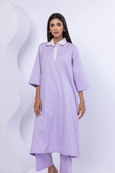 Embroidered | Crosshatch Poplin | Kurta | USD 30.00