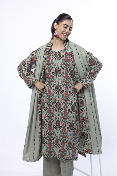 Printed | Light Khaddar | Tailored 3 Piece | USD 45.00