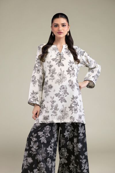 Printed | Cotton Viscose | Floral V-Neck Kurta | USD 35.00