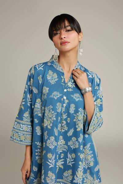 Printed | Cambric | Floral Cambric Kurta | USD 35.00