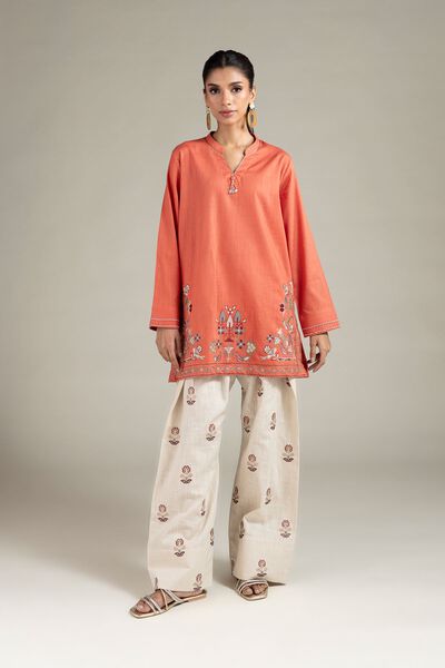 Embroidered | Heavy Textured Cotton | Pants | USD 22.00
