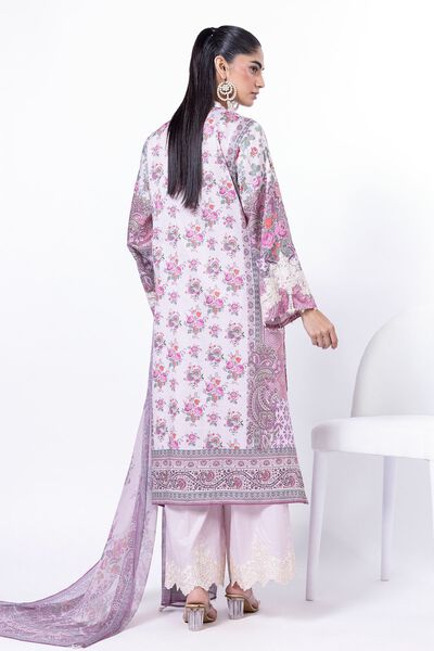 Embroidered | Cotton Satin | Fabrics 3 Piece | USD 16.50