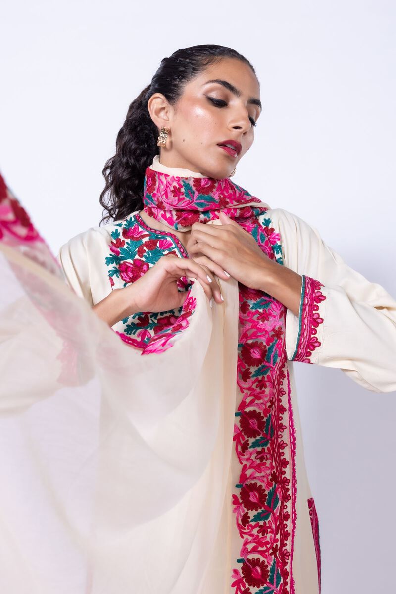 Embroidered | Polyester Crinkle Chiffon | Dupatta | null