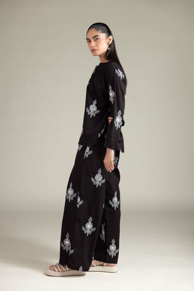 Textured Cotton | Trousers | USD 21.00