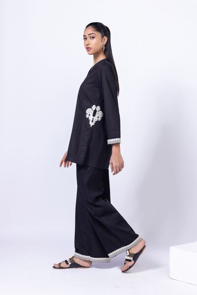 Embroidered | Crosshatch Poplin | Pants | USD 14.00