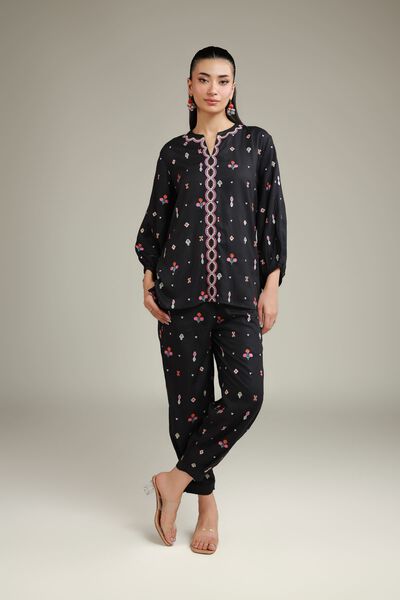 Embroidered | Viscose Crepe | Blouse | USD 20.00